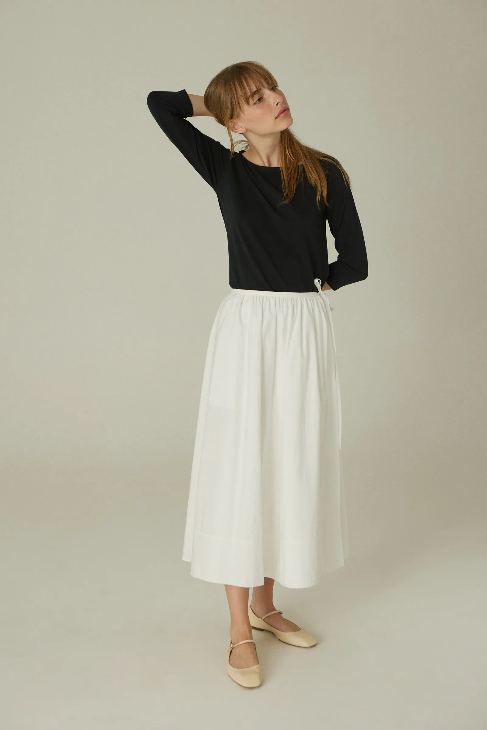 2nd / Wrap Skirt -- Organic Cotton Voile