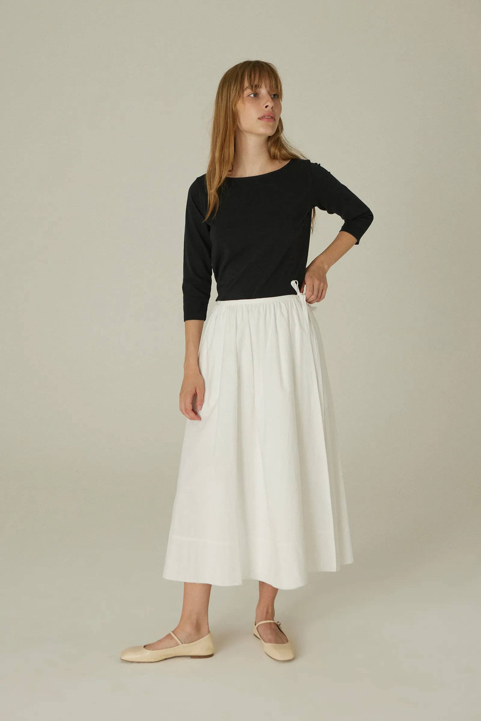 2nd / Wrap Skirt -- Organic Cotton Voile