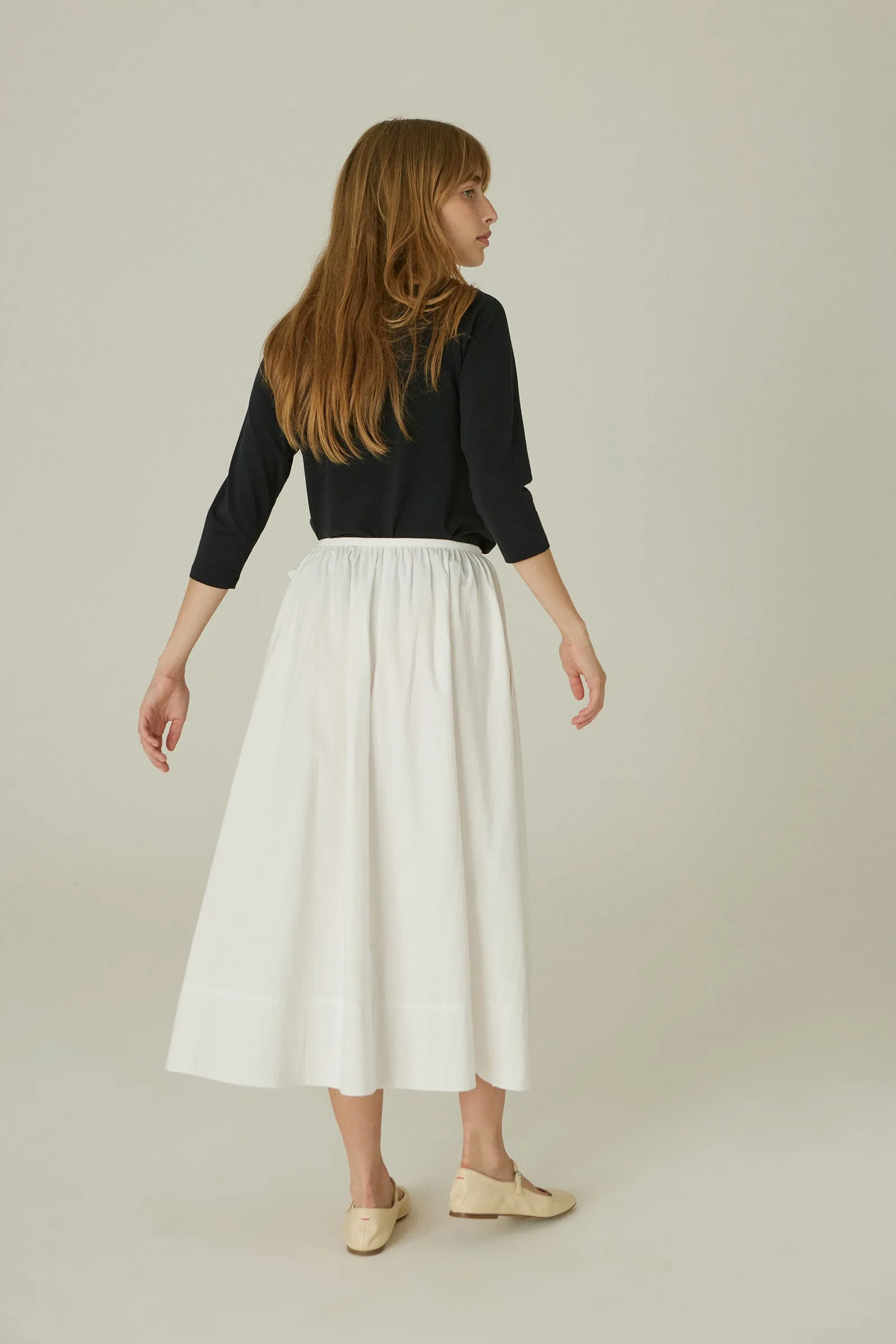 2nd / Wrap Skirt -- Organic Cotton Voile