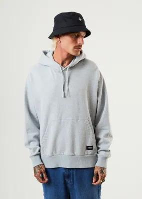 AFENDS Mens All Day - Relaxed Hoodie - Shadow Grey Marle