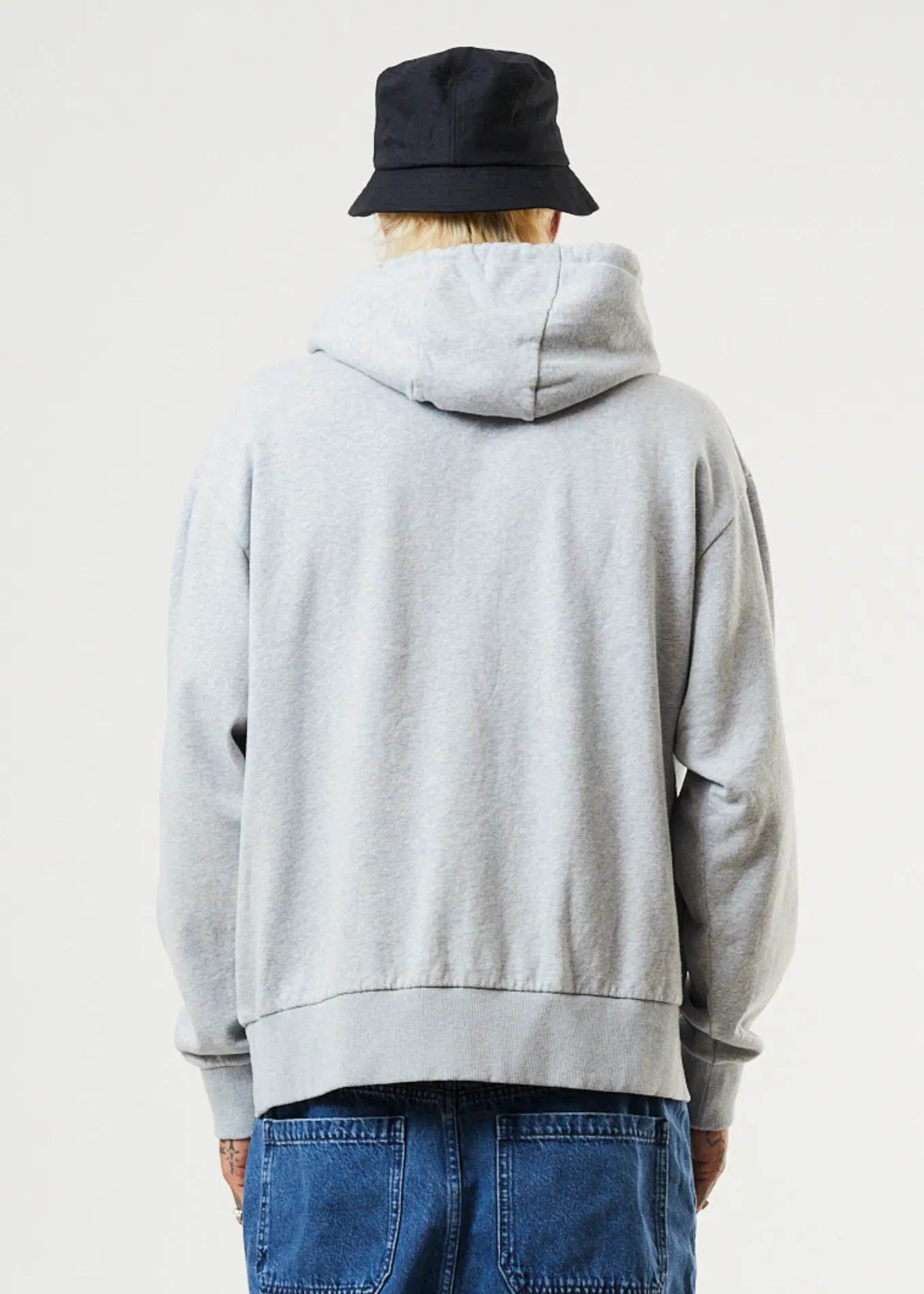 AFENDS Mens All Day - Relaxed Hoodie - Shadow Grey Marle