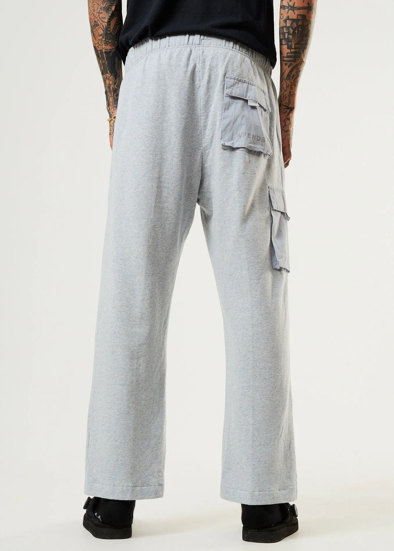 AFENDS Mens House Arrest - Sweat Pants - Shadow Grey Marle