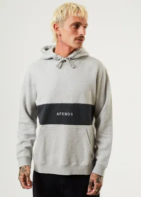 AFENDS Mens Panel - Hoodie - Grey Marle