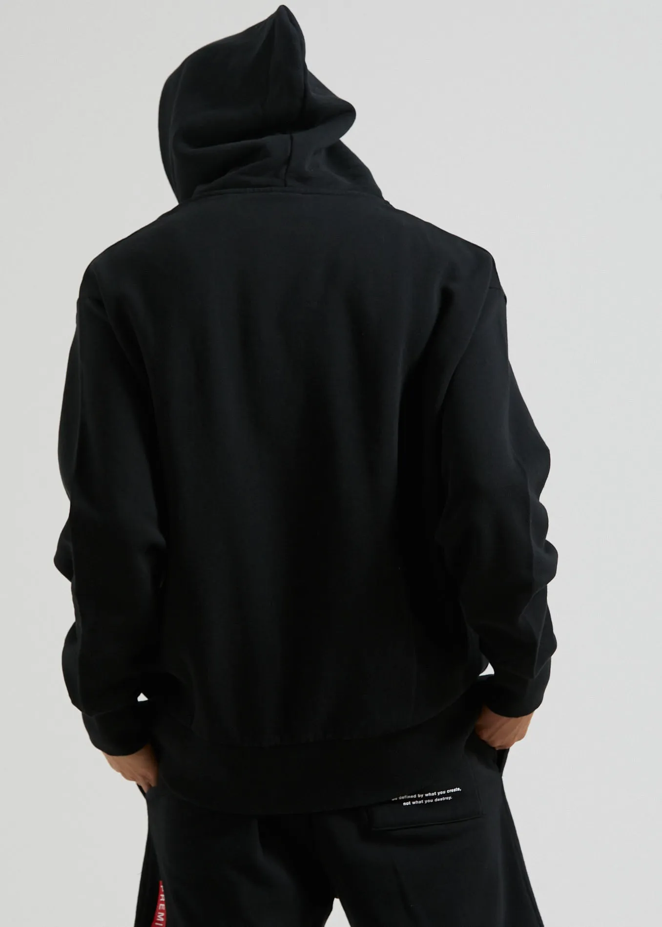 Afends Unisex Razor - Unisex Organic Oversized Hoodie - Black