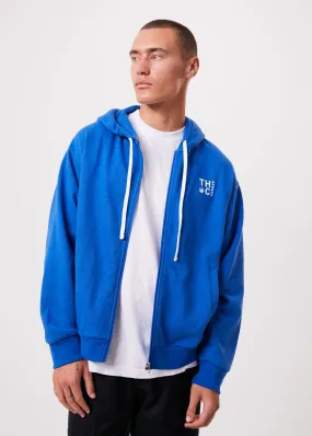 AFENDS Unisex Rolled Up - Unisex Zip Up Hoodie - Electric Blue