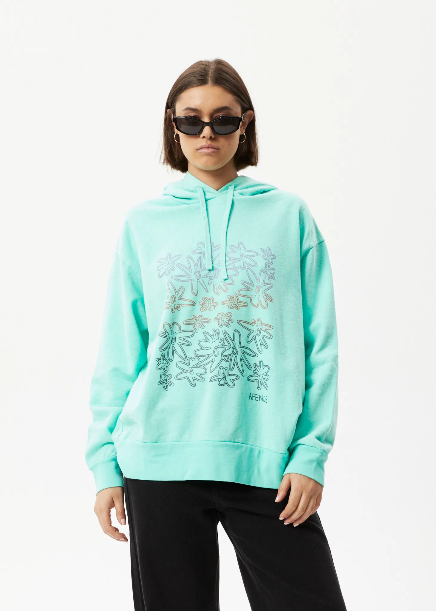 AFENDS Womens Ava - Graphic Hoodie - Mint