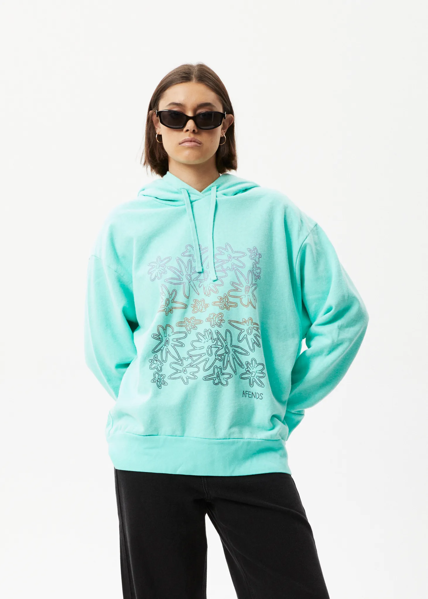 AFENDS Womens Ava - Graphic Hoodie - Mint