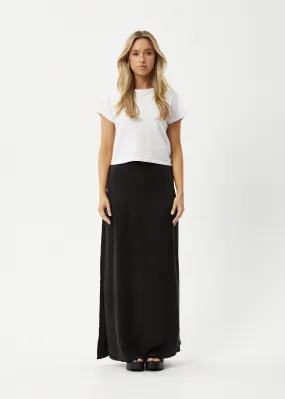 AFENDS Womens Grace - Cupro Maxi Skirt - Black