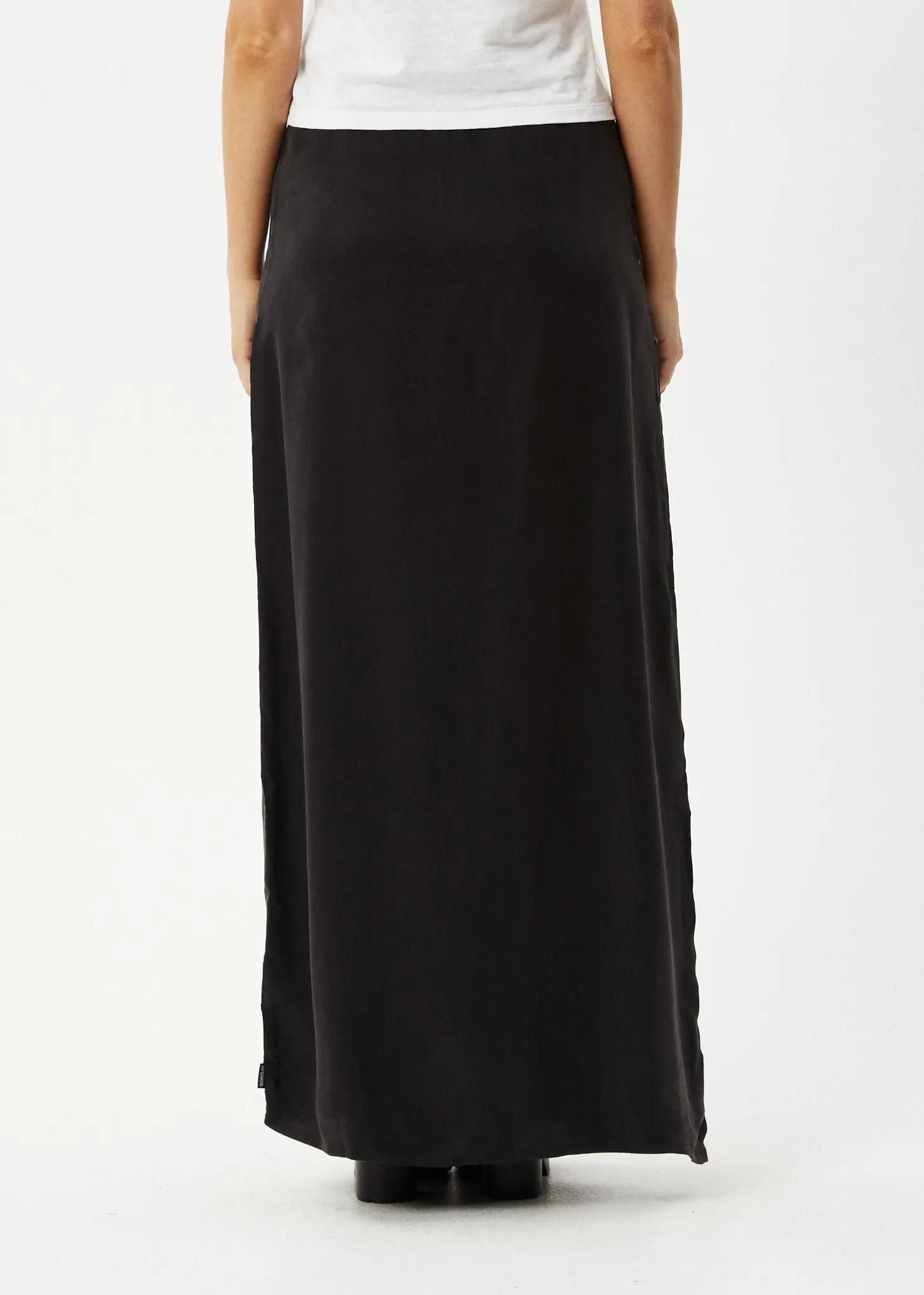 AFENDS Womens Grace - Cupro Maxi Skirt - Black