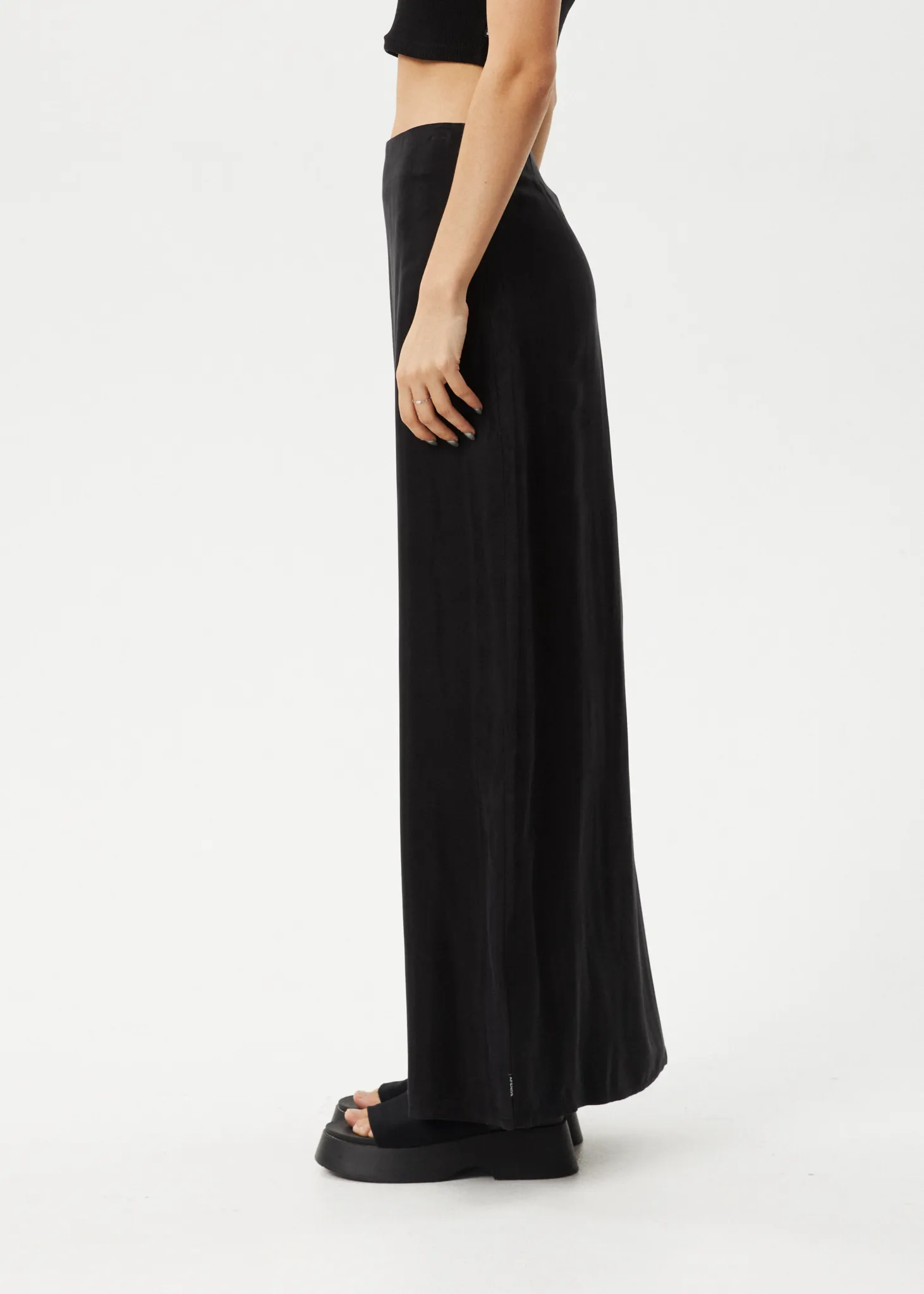 AFENDS Womens Grace - Cupro Maxi Skirt - Black