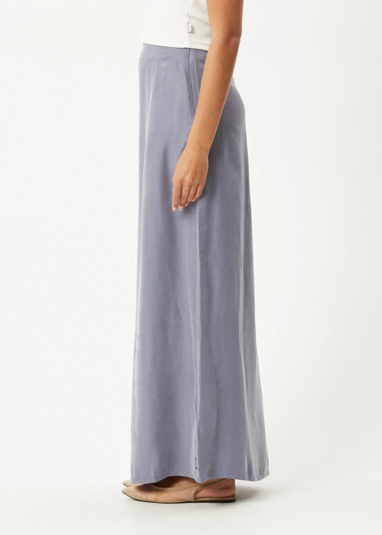 AFENDS Womens Grace - Cupro Maxi Skirt - Marlin