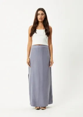 AFENDS Womens Grace - Cupro Maxi Skirt - Marlin