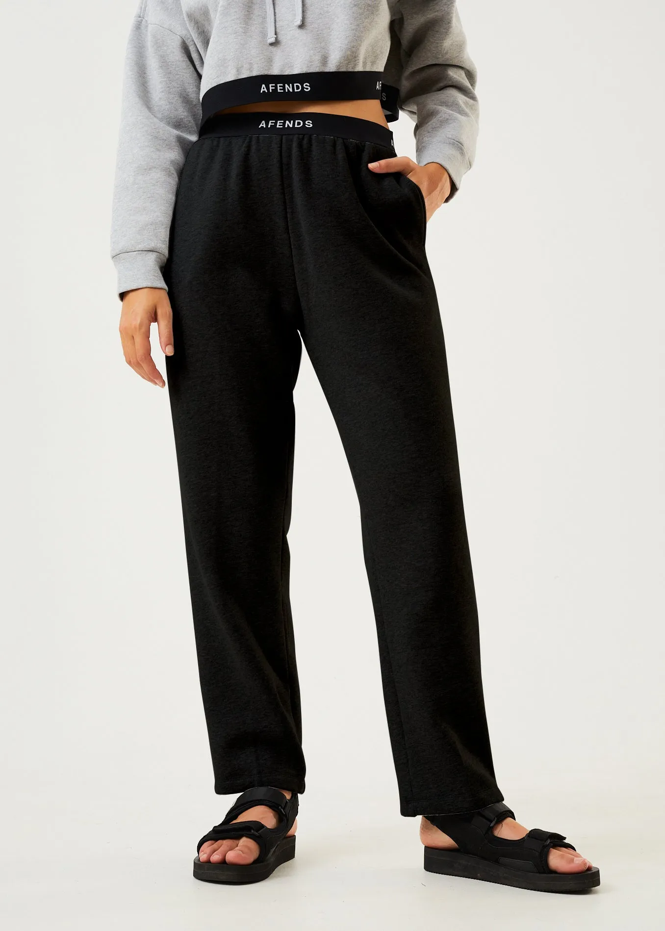 AFENDS Womens Homebase - Sweat Pants - Black