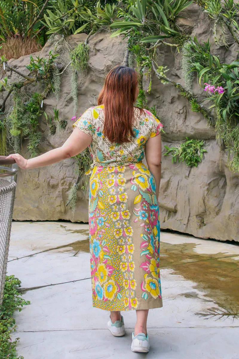 AIKO BATIK MIDI SKIRT - SYMPHONY GARDEN