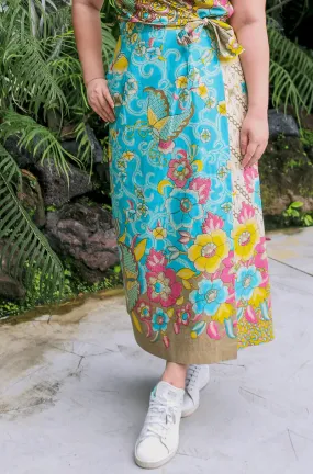 AIKO BATIK MIDI SKIRT - SYMPHONY GARDEN