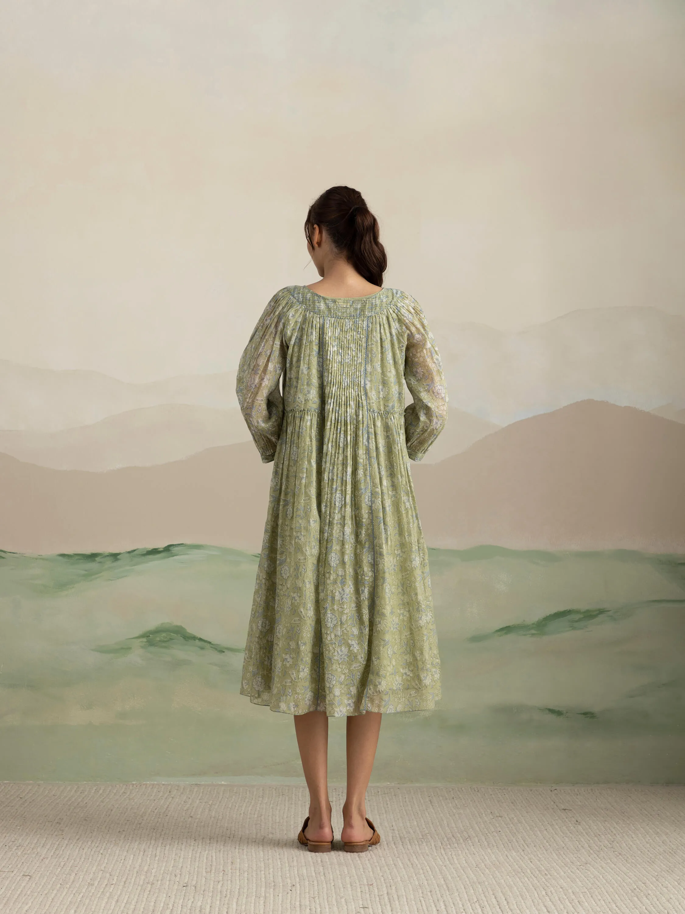 Aloe Chintz Midi Dress