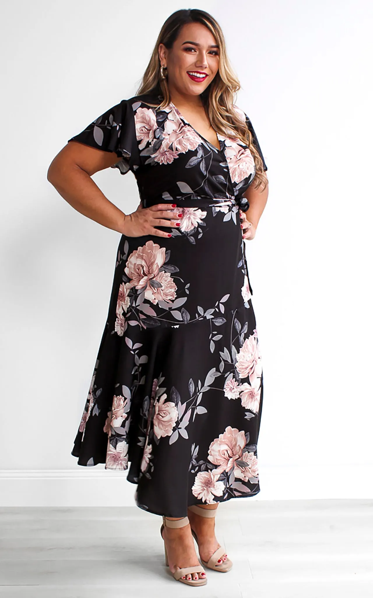 Annalise Dress - Black Floral