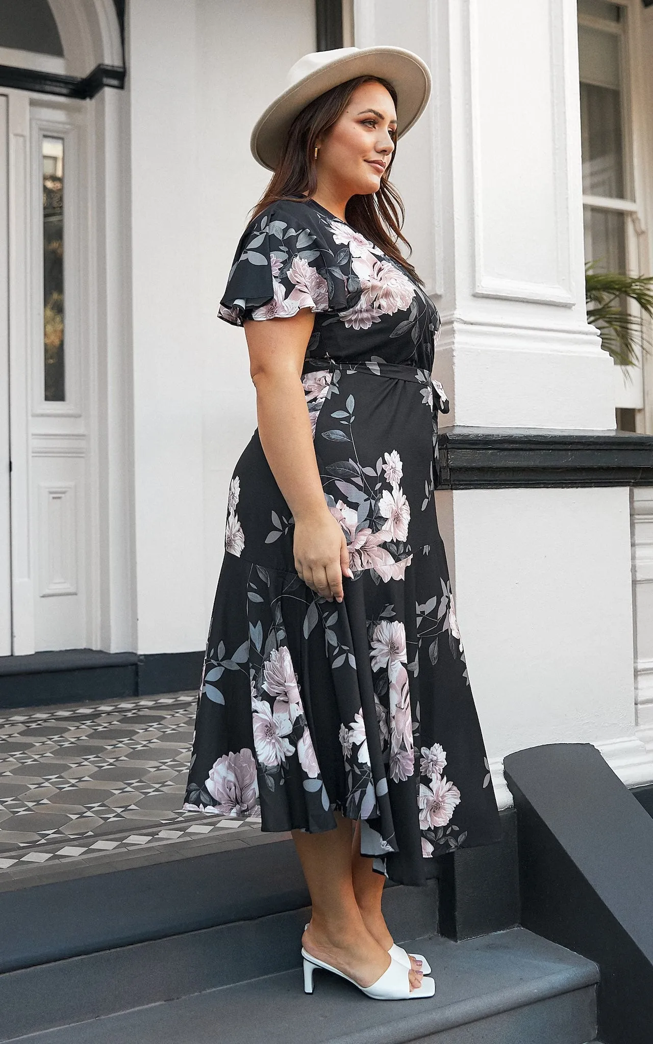 Annalise Dress - Black Floral