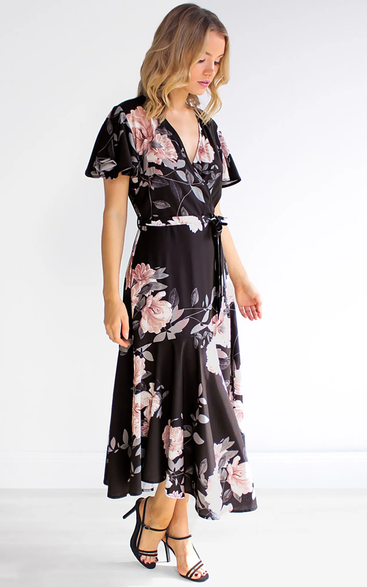 Annalise Dress - Black Floral