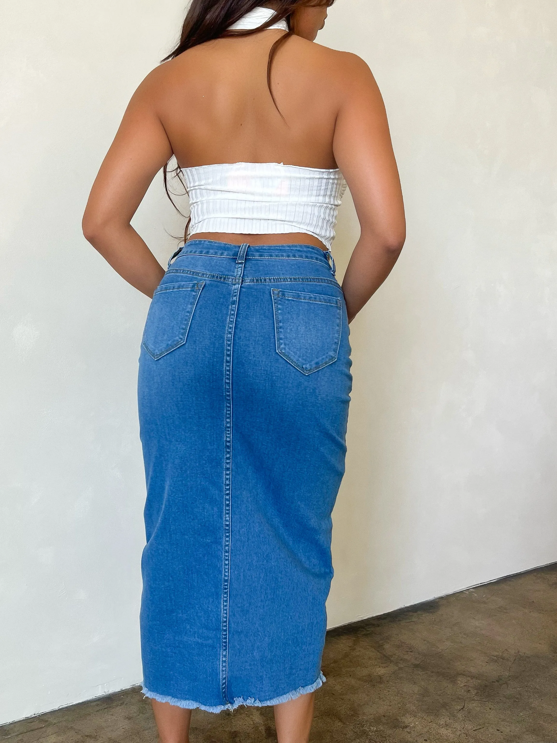 Ariana Skirt (Light Denim)