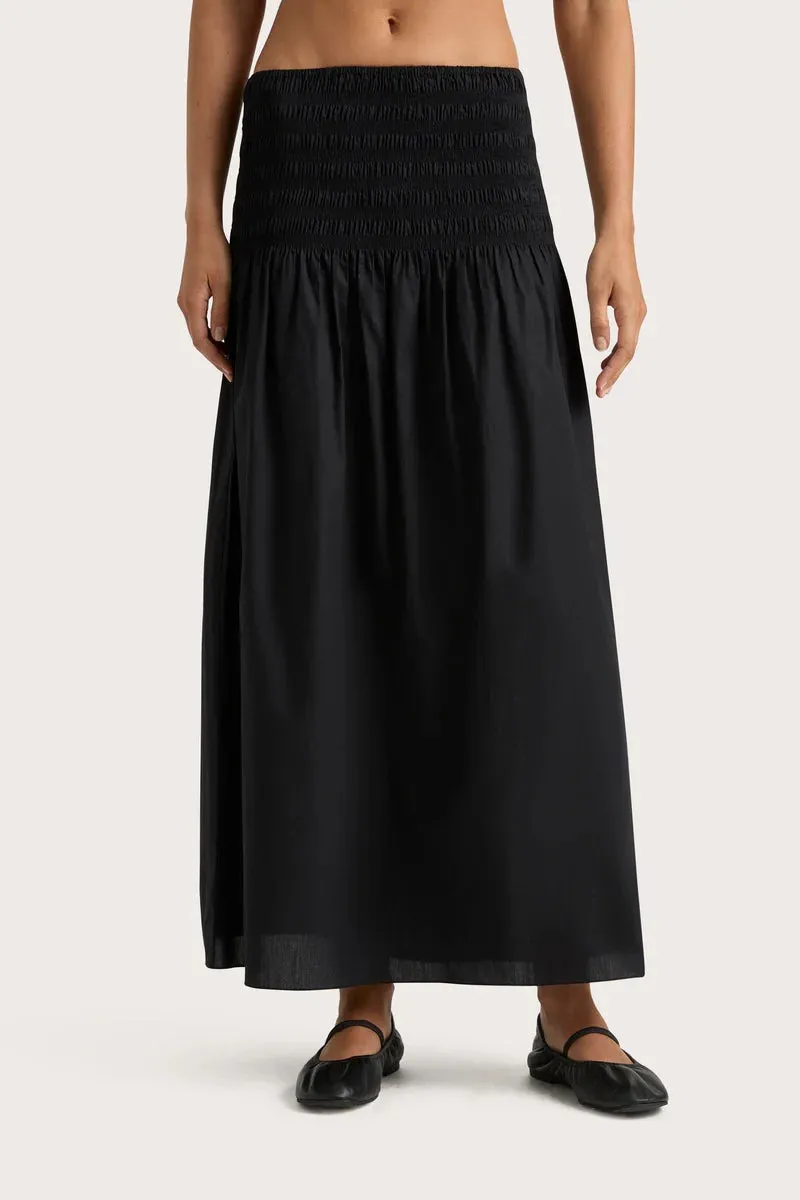 BAIA MIDI SKIRT - BLACK