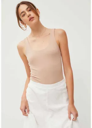 Basic Scoop Neck Tank Nude BodySuit