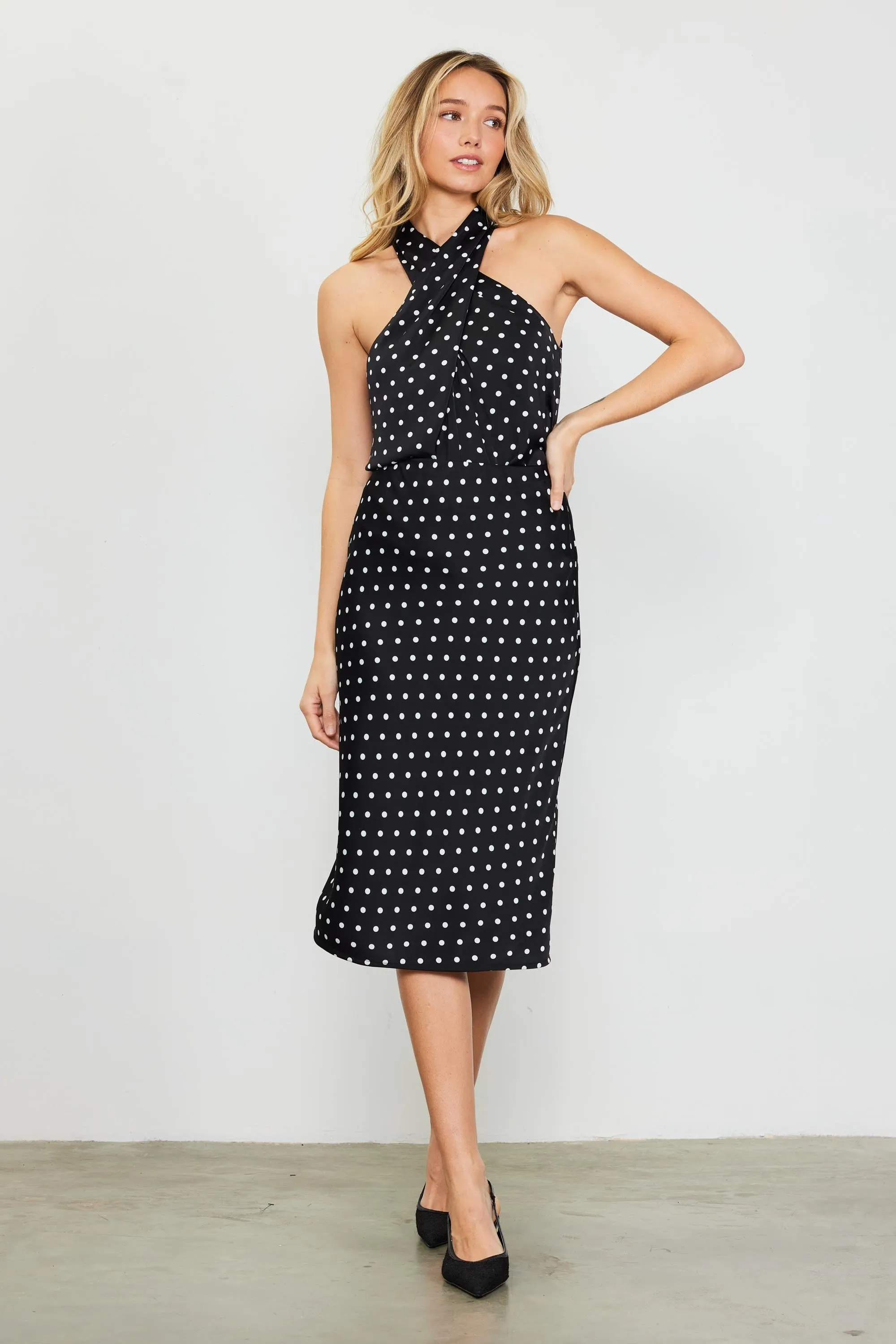 Becca Polka Dot Midi Skirt