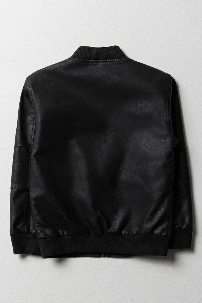 Biker Bomber Jacket Black