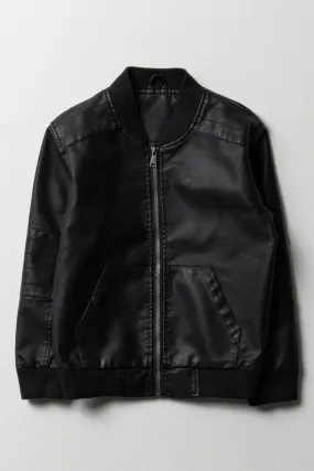 Biker Bomber Jacket Black