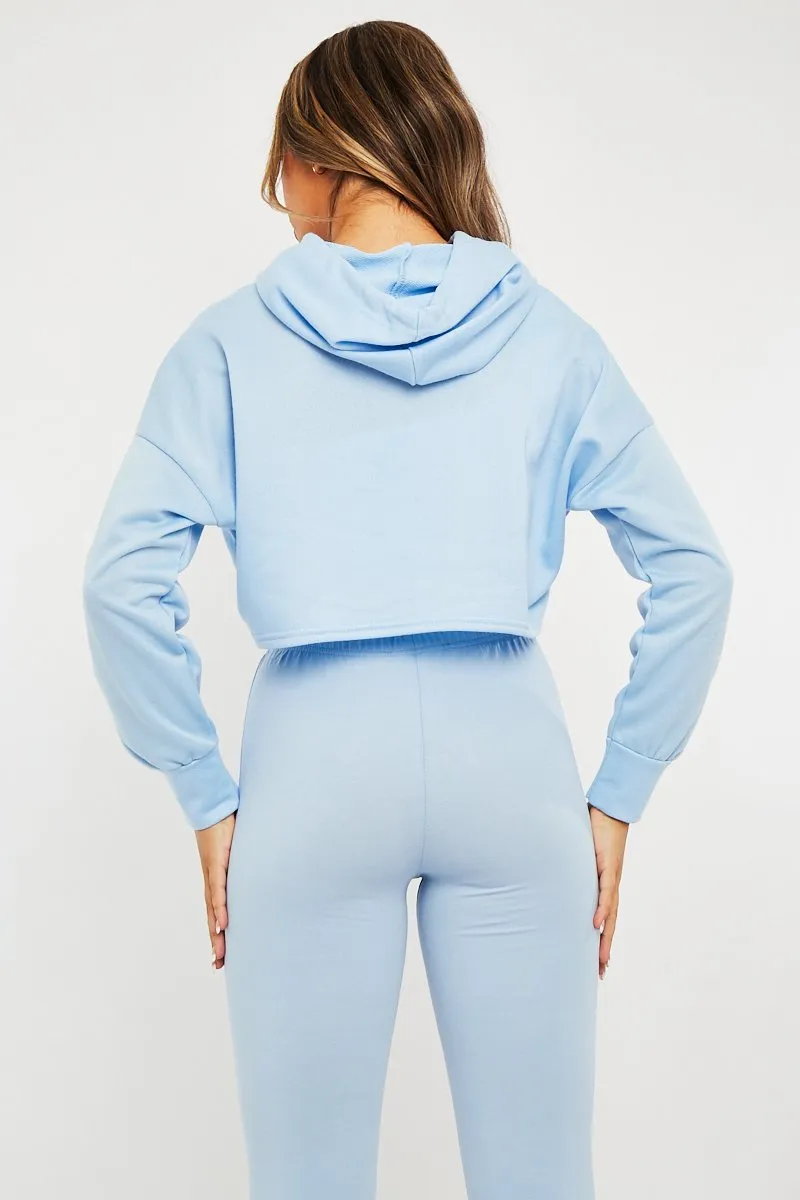 Blue Extreme Cropped Hoodie - Kalissa