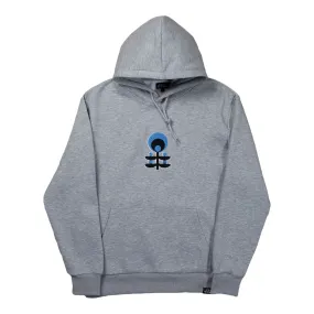 Blue Flowers Daisen Hoodie - Heather Grey