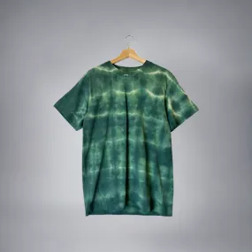 Box Tee in Kelp Grid