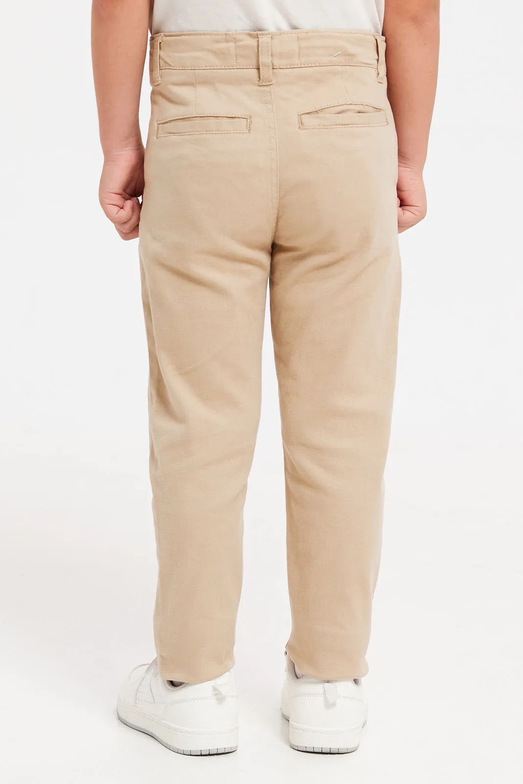 Boys Beige Chino Trousers