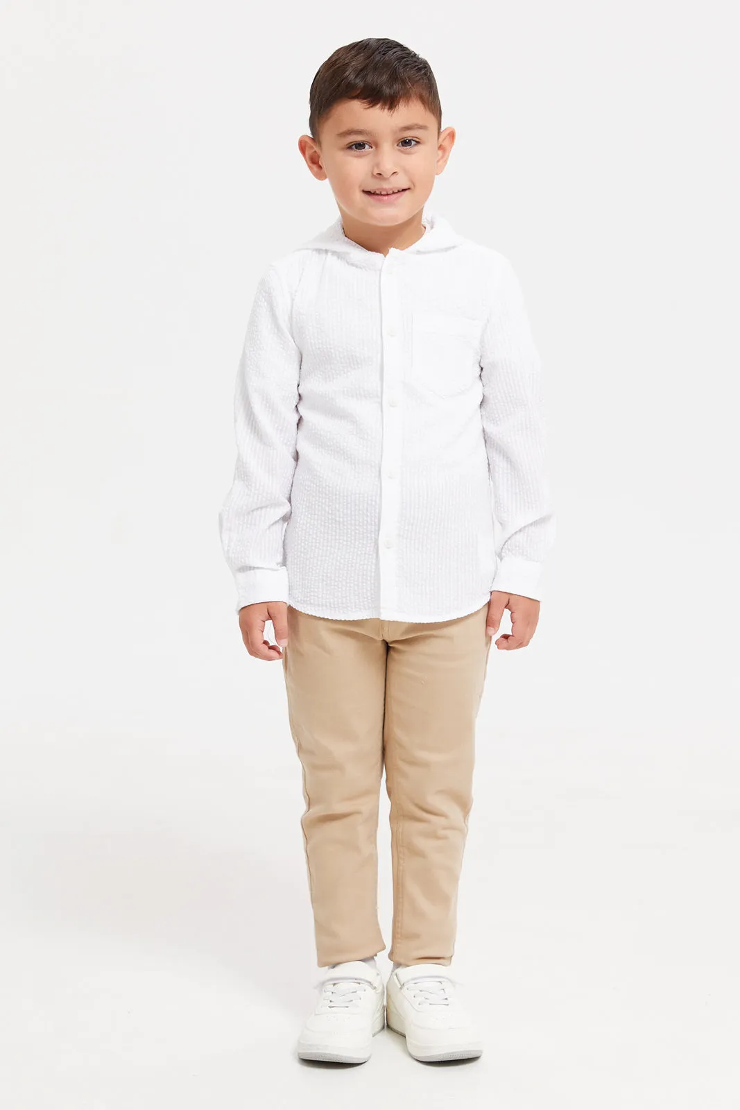 Boys Beige Chino Trousers