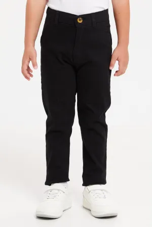 Boys Black Chino Trousers