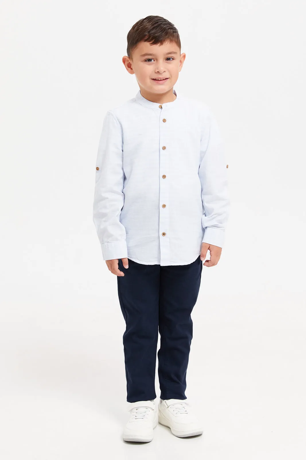 Boys Navy Chino Trousers