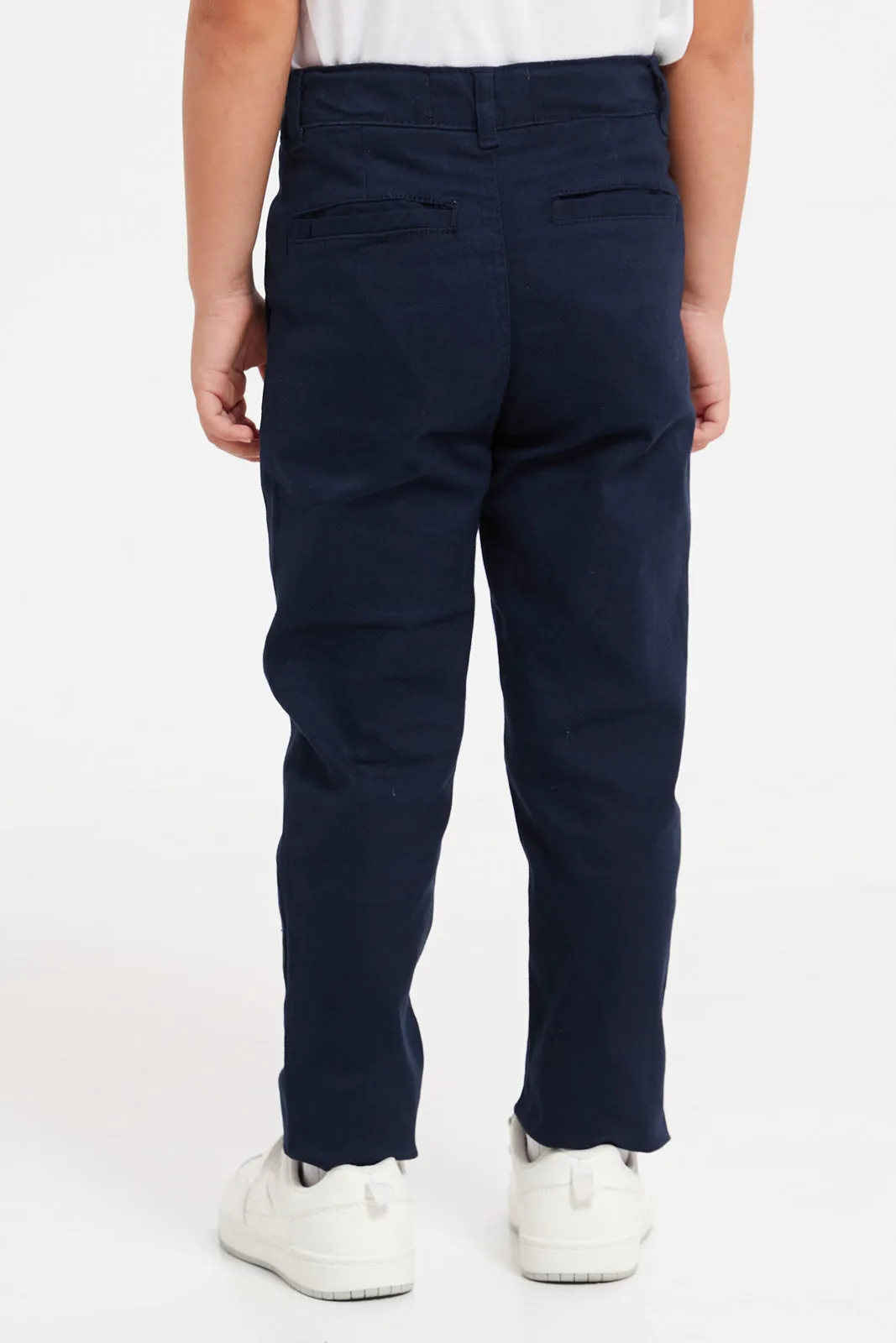 Boys Navy Chino Trousers