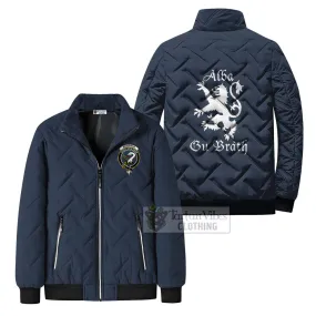 Brisbane Family Crest Padded Cotton Jacket Lion Rampant Alba Gu Brath Style