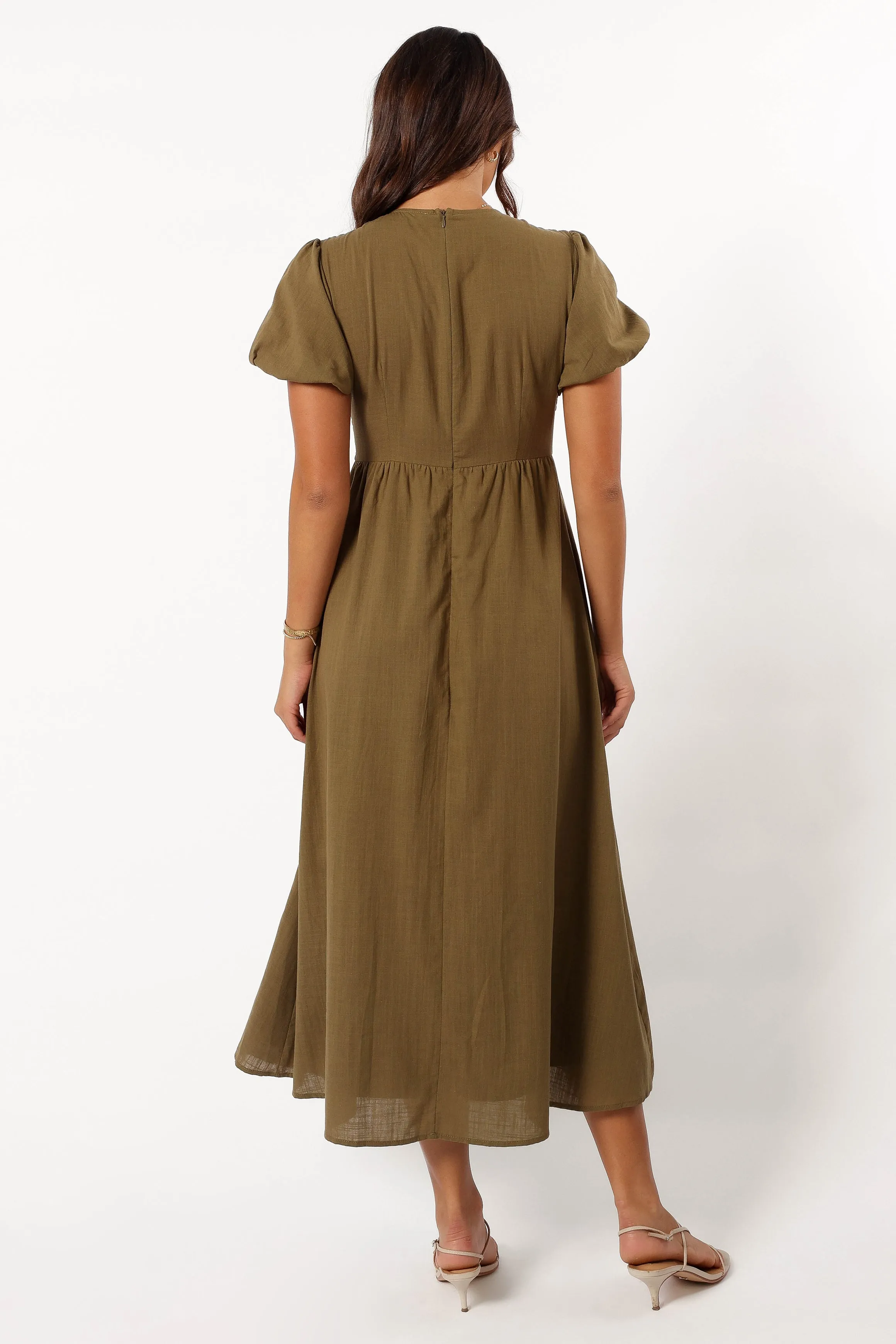 Brooke Midi Dress - Khaki