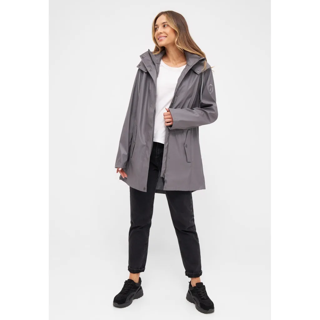 Brooke Solid Raincoat - Concrete