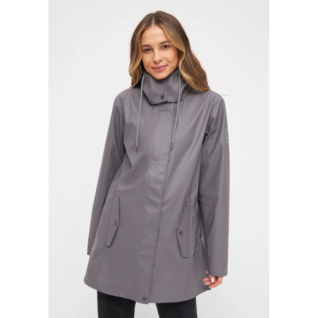 Brooke Solid Raincoat - Concrete