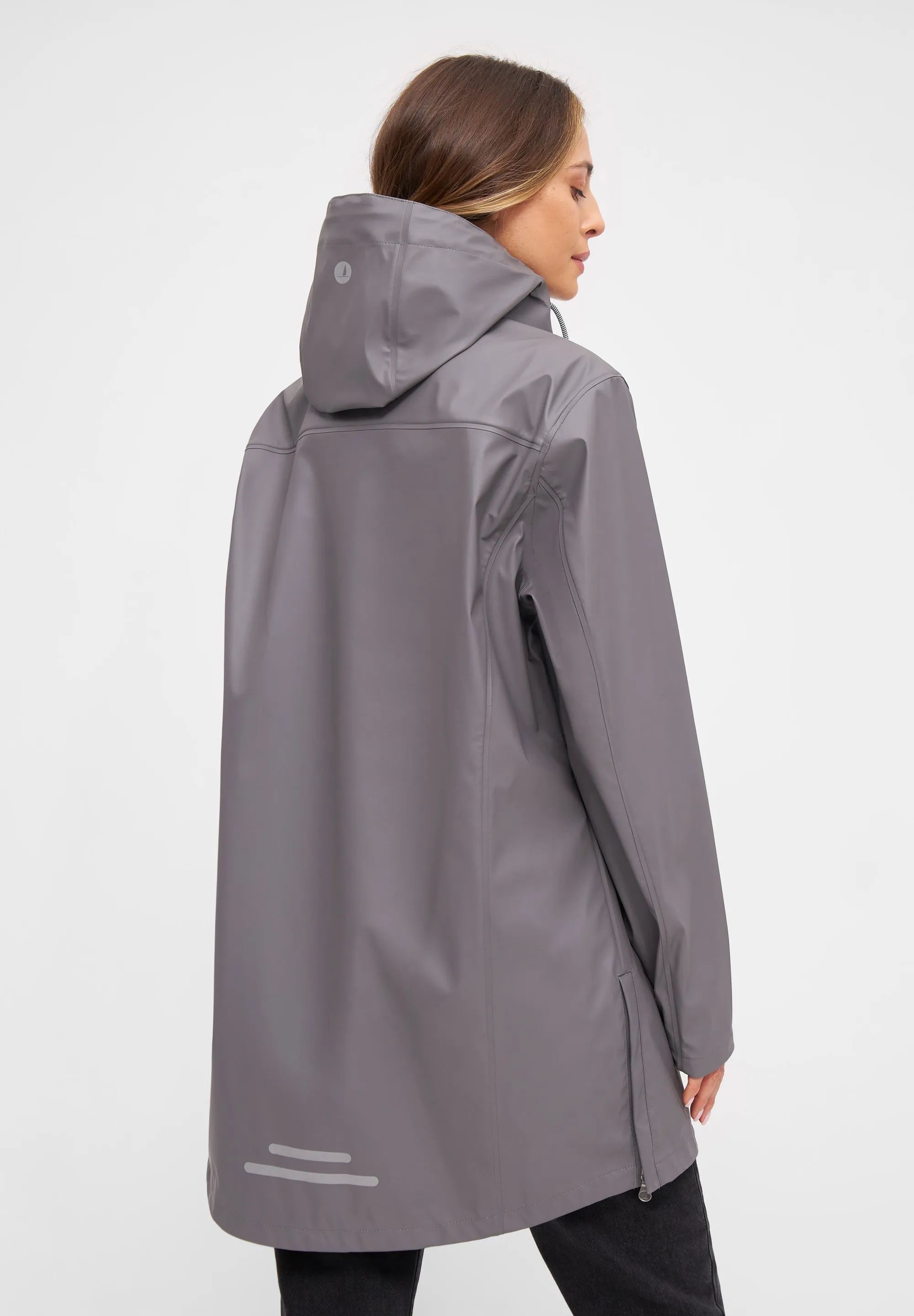 Brooke Solid Raincoat - Concrete