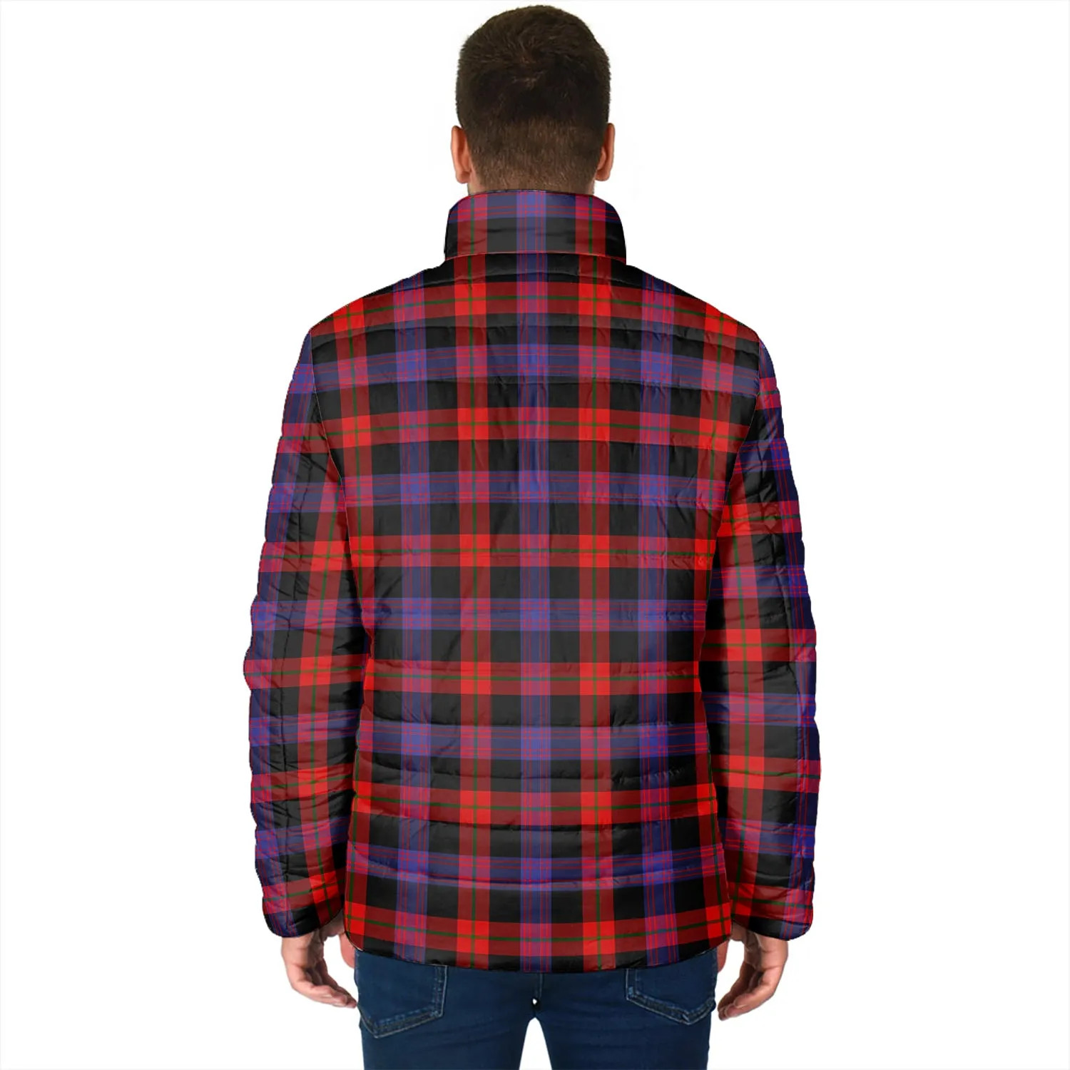 Broun Modern Tartan Padded Jacket with Family Crest