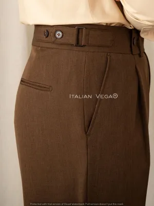 Brown Oxford Gurkha Trouser by Italian Vega®