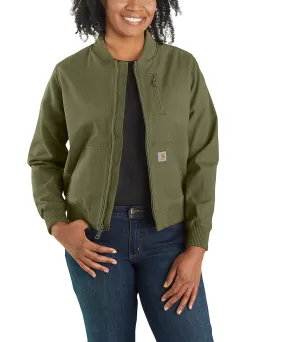 Carhartt Women's Canvas Bomber Jacket - Basil