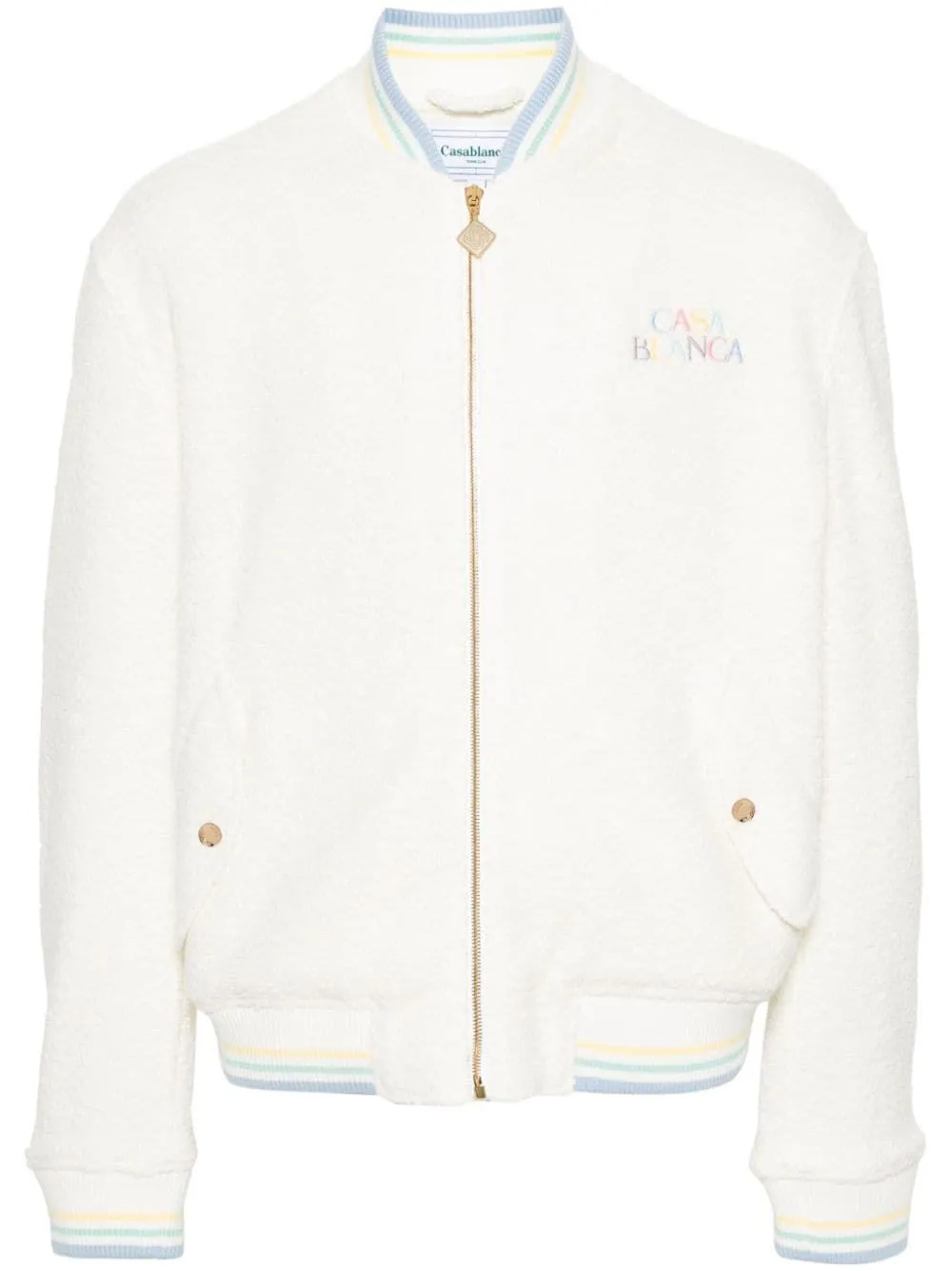 CASABLANCA Pastel Embroidered Bomber Jacket