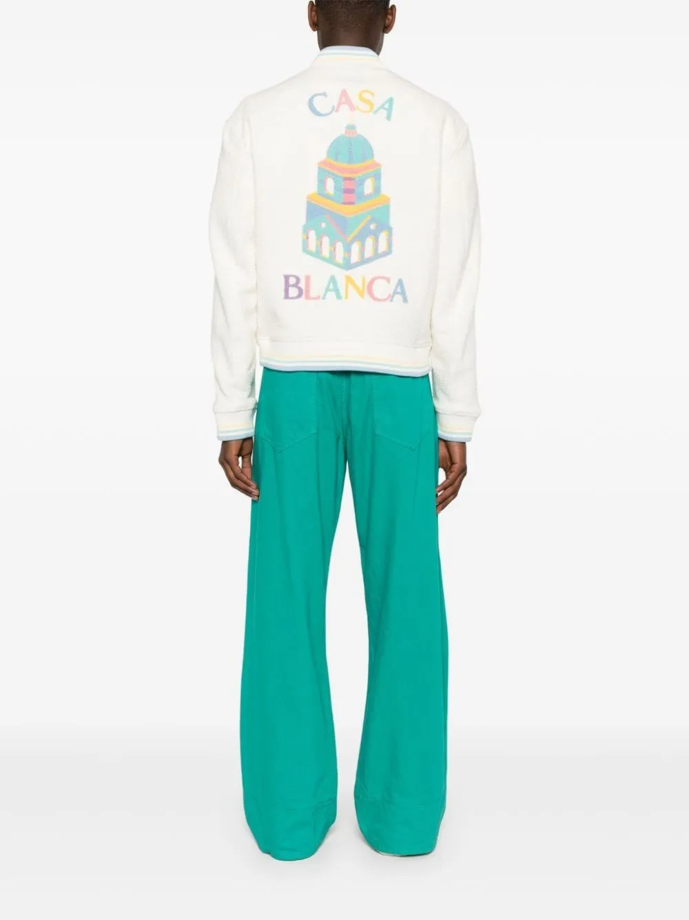 CASABLANCA Pastel Embroidered Bomber Jacket