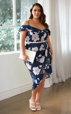 Casey Dress - Navy Floral