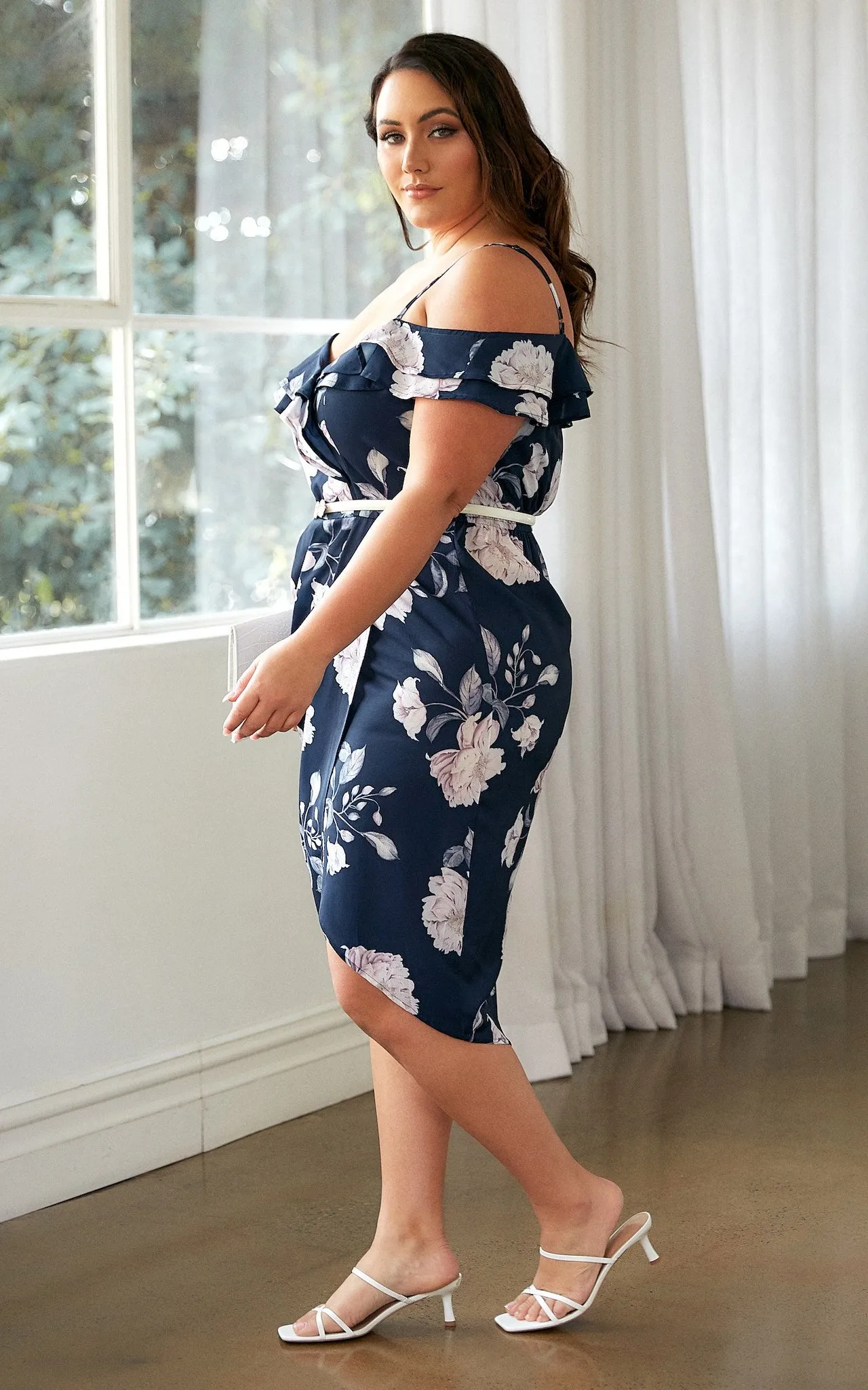 Casey Dress - Navy Floral