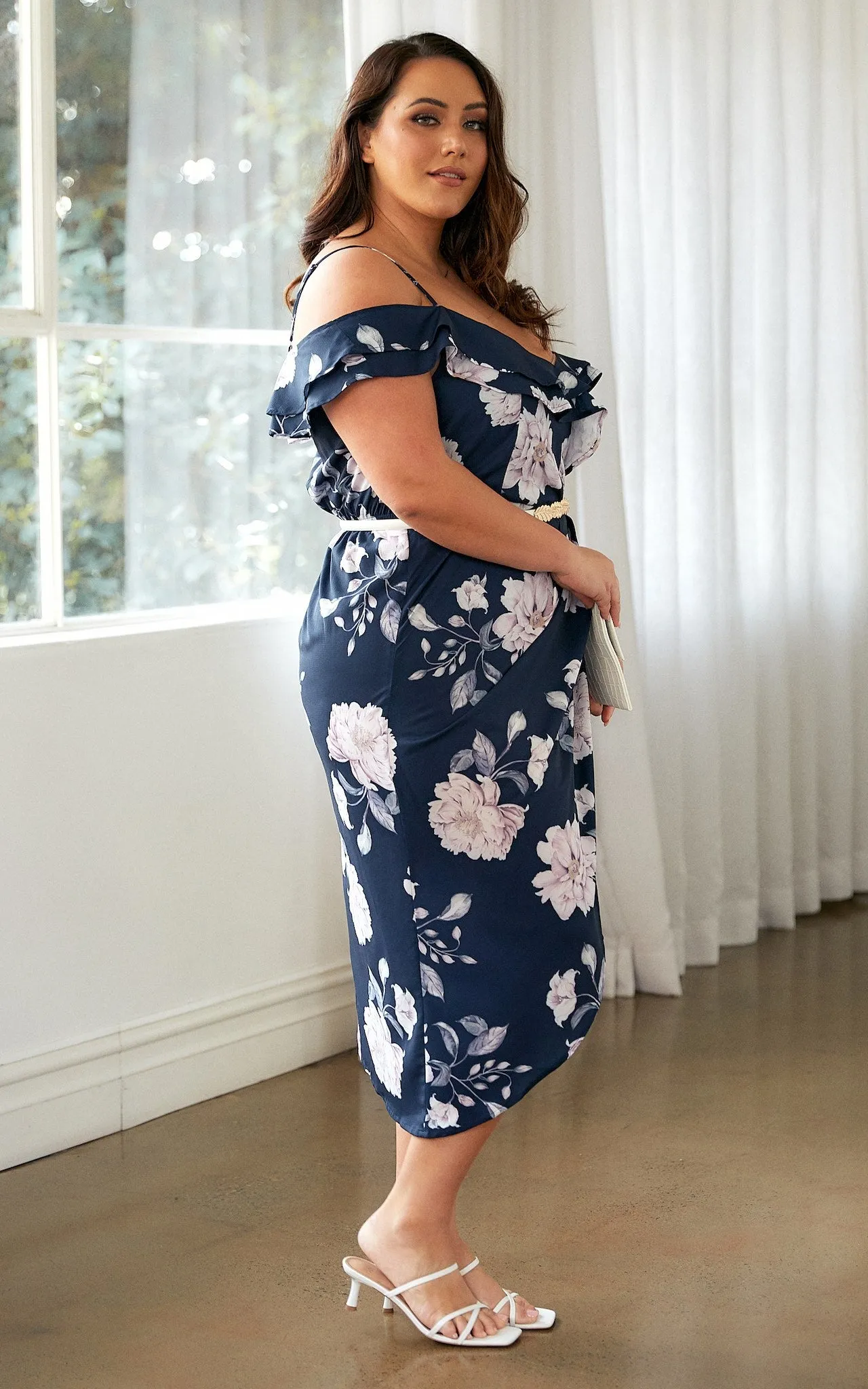 Casey Dress - Navy Floral